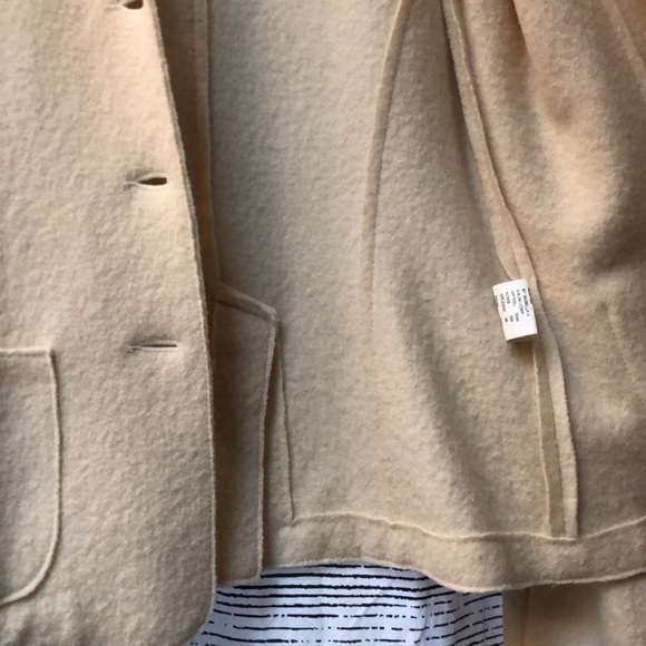 Geiger of Austria Cream Women’s Boiled Wool Blazer Sz. S - Picture 12 of 15